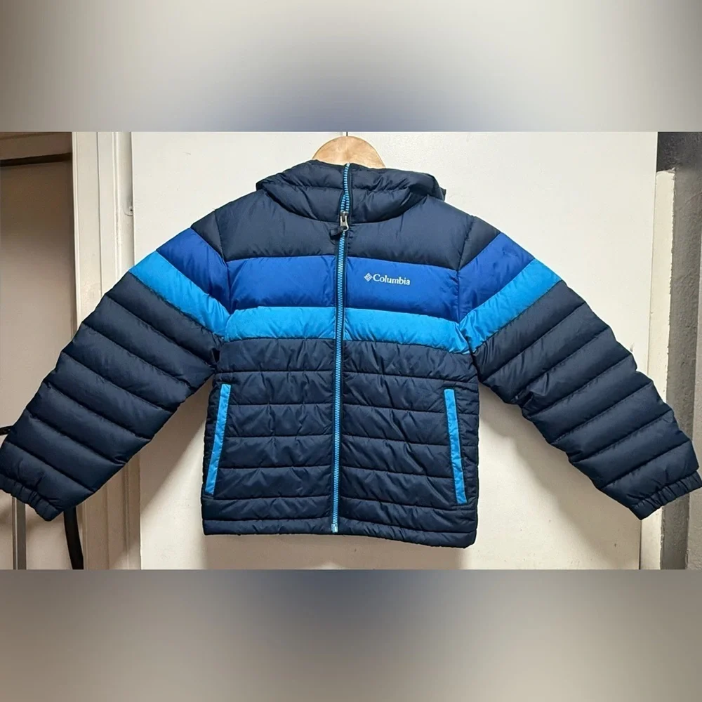 Columbia Kids Navy and Light Blue Puffer Jacket